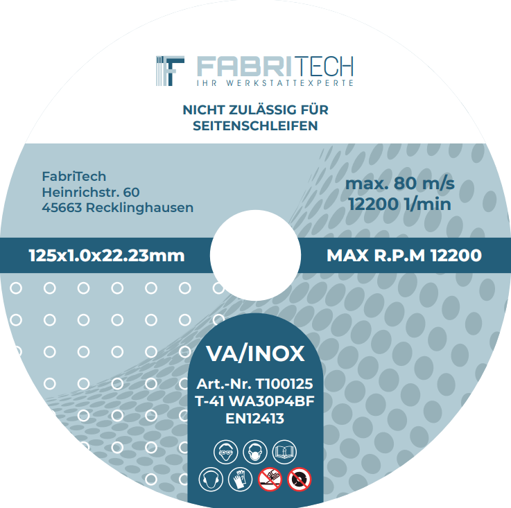 Trennscheibe 125mm, 1,0&nbsp;mm
